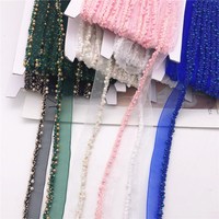 Ruban en dentelle tressée perlée pour la couture et l'artisanat DIY 0. Largeur 78'' 2 commandes