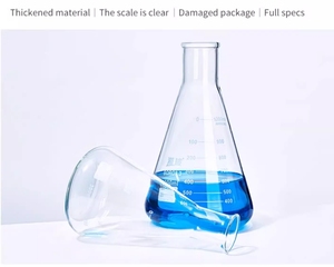 Frasco de vidrio para uso en laboratorio, frasco cónico Erlenmeyer ancho y estrecho de 500ML y 1000ML - Product Image 4