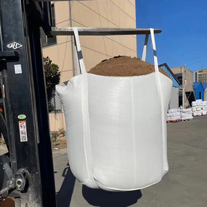 Sac jumbo <span class=keywords><strong>en</strong></span> PP tissé durable pré-sling, 500 <span class=keywords><strong>kg</strong></span>-2000 <span class=keywords><strong>kg</strong></span>, sac FIBC respirant avec boucle d'angle croisée pour l'emballage et le chargement - Product Image 1