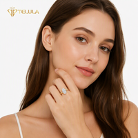 Produit Tendance 2026 Vente en Gros Bijoux Bague de Mariage S925 2CT Moissanite Taille Ovale Plaqué Rhodium Bague Diamant