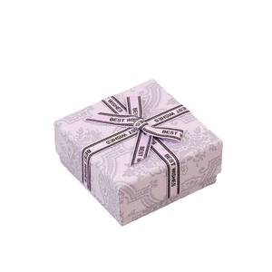 Kingsmart/OEM Patterned purple Bow Jewellery <strong>Box</strong>, Top-and-bottom Lid Jewellery <strong>Box</strong>, Necklace <strong>Box</strong>, Bracelet <strong>Box</strong> Earring <strong>Box</strong> - Product Image 2