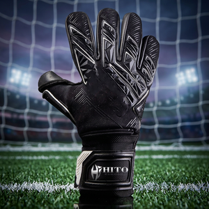 Gants de gardien de but de football en latex respirant antidérapant à forte mousse avec protection des doigts, enveloppement du pouce et impression hybride en silicone sur le dos de la main - Product Image 3