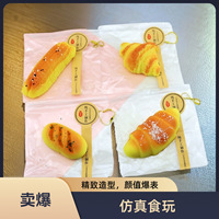 Mainan Roti Realistis untuk Menghilangkan Stres, Slow Rebound, Hadiah Mainan Makanan untuk Anak Laki-laki, Bahan TPE, Populer di TikTok