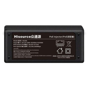 Preço de fábrica/Hisource 1000Mbps <span class=keywords><strong>PoE</strong></span> <span class=keywords><strong>Injector</strong></span> 30W Para Câmera IP IEEE802.3AF/AT - Product Image 1