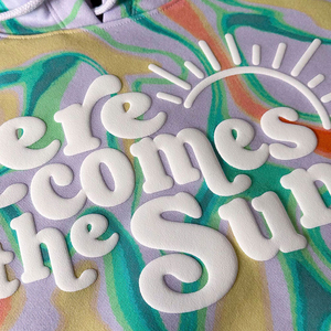 Tùy chỉnh Silicone Puff truyền nhiệt vinyl, sắt-on in dày Puff in in Flock 3D HTV Vinyl Puff cuộn cho t Áo sơ mi - Product Image 2