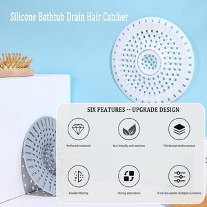 Food Grade Silicone <b>Shower</b> Cover <b>Hair</b> <b>Catcher</b> Bathroom and Kitchen Silicone Drain Strainer <b>Shower</b> Drain Filter - Product Image 3