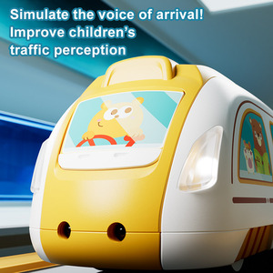 Modellino di Treno Elettrico a Induzione Personalizzato, Giocattolo Educativo in Plastica con Simulazione di Treno ad Alta Velocità e Metropolitana - Product Image 3