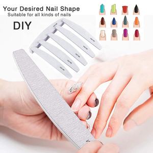 <span class=keywords><strong>Lime</strong></span> à ongles professionnelle 100/180, papier de verre demi-lune, tampon de ponçage, meulage - Product Image 6