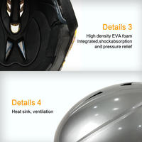 Casque portable pour adultes de marque réputée, coque ABS argentée brillante, pour sports nautiques, roller, scooter, skateboard, escalade