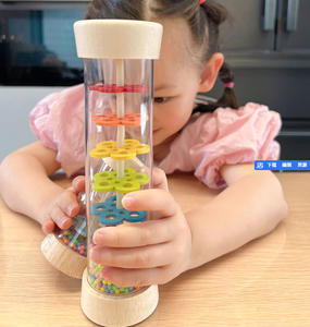 Simulateur de Tube de son de pluie pour enfants <span class=keywords><strong>sablier</strong></span> Tube de son arc-en-ciel bâton bébé cloche de sable éducation précoce Puzzle outil d'enseignement jouet - Product Image 2