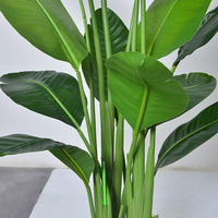 Plantas Verdes Artificiales, Árbol del Paraíso de las Aves, Flores Artificiales, Plantas Biónicas de Alta Gama, Lujo Ligero, para Sala de Estar, Restaurante, Plantas de Interior