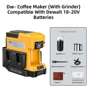 Machine à café portable compatible avec la <span class=keywords><strong>batterie</strong></span> Makita 18 V, cafetière à filtre sans fil pour le camping, les voyages, la maison, l'atelier - Product Image 1