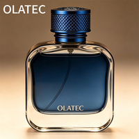 Botella de Perfume Cuadrada de 100 ml de Alta Gama con Etiqueta Metálica Personalizada, Tapa Segura y Caja de Regalo de Alta Gama a Juego