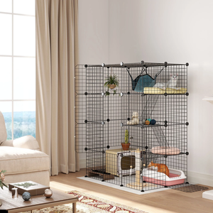 Ağır Hizmet Tipi Güçlü Dayanıklı <span class=keywords><strong>Metal</strong></span> Demir Tel Kaçış Önleyici Çıkarılabilir Tepsili Ev Veranda Kullanımı Büyük Kapasiteli <span class=keywords><strong>Metal</strong></span> Evcil Hayvan Kafesi - Product Image 1