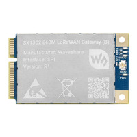 SX130x 868M/915M LoRaWAN Gateway HAT para Raspberry Pi, Conector Mini-PCIe Estándar, Transmisión de Largo Alcance, Módulo/HAT GNSS