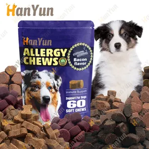 HANYUN-Hersteller von Nahrungs ergänzungs mitteln für Haustiere Bestseller Allergy Immune Supplement für Hunde mit GMP-verifiziertem Anti-Juckreiz-Soft-Treat-Kauen