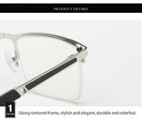 Lunettes de vue photochromiques anti-lumière bleue à monture métallique complète, unisexe, verres en polycarbonate, pour ordinateur - Offre Spéciale