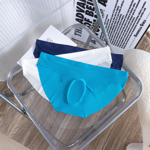 Calzoncillos de <span class=keywords><strong>Hombre</strong></span> 3D Pouch Ice Silk, Ultrafinos, Transparentes, Sin Costuras, Sexys, de Secado Rápido, Transpirables y Refrescantes para <span class=keywords><strong>el</strong></span> Verano - Product Image 1