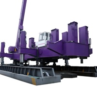 Machine de battage de pieux intelligente avec boîte de vitesses robuste et roulement à billes, hauteur de battage 5,5 m, piqueuse hydraulique statique