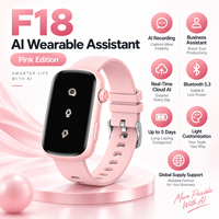 Bracelet connecté avec autonomie de 5 jours, suivi du rythme cardiaque et du sommeil pour le bien-être quotidien, assistant vocal IA, affichage sans écran, étanche IP67