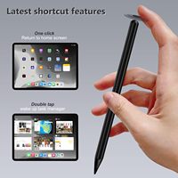 Stylet noir sans fil magnétique charge rapide Apple Pen 2 pression d'inclinaison pour tablette Apple iPad 2024