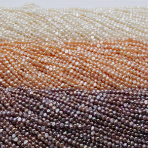 Baroque ngọc trai tự nhiên sợi Ins Retro đào trắng tím 4mm hạt ngọc trai cao cấp bán buôn bán quý Vòng cổ - Product Image 2