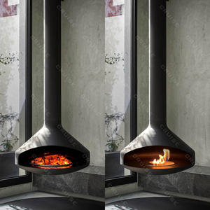 Crociera personalizzabile dimensione del condotto di scarico completamente protetto moderna decorazione di riscaldamento cornice interna sospesa <span class=keywords><strong>camino</strong></span> Gas - Product Image 2