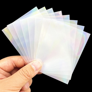 Manchons <span class=keywords><strong>en</strong></span> plastique transparent holographique personnalisés pour cartes, sans fermeture, effet laser, protection professionnelle, feuille <span class=keywords><strong>arc</strong></span>-<span class=keywords><strong>en</strong></span>-<span class=keywords><strong>ciel</strong></span> - Product Image 3