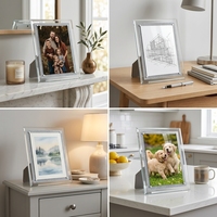 Cadre photo en acrylique transparent, vente en gros, impression UV personnalisée, OEM ODM, directement de l'usine pour la vente au détail