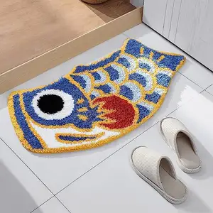 Trendy Wholesale fish design bath mat for Decorating the Bathroom
