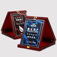 Plaques et récompenses en bois personnalisées MH-NJ0100 de forme rectangulaire en or, argent, bronze, plaques de récompense en bois