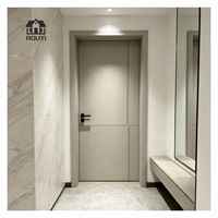 Puerta Interior de WPC Personalizada al por Mayor para Apartamentos, Hoteles, Villas, Dormitorios, Baños y Cocinas