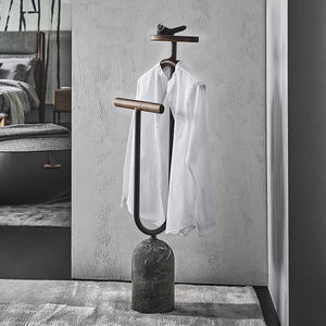 Hiện đại bằng gỗ Áo Rack với phong phú treo không gian sắt đứng cho phòng khách phòng tắm với đá cẩm thạch cơ sở - Product Image 3