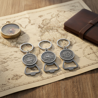 Décapsuleur porte-clés personnalisé avec logo par sublimation, cadeaux de mariage, décapsuleur en acier inoxydable, porte-clés en métal vierge pour bière