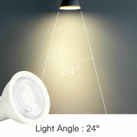 Foco LED E27 E14 GU10 MR16 6W, Bombilla de Luz Puntual, Lámpara de CA 220V, Ángulo de Haz de 24 Grados, Iluminación Interior Decorativa