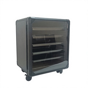 Boîte de rangement miniature empilable Yoya, cadre en alliage d'aluminium, fenêtre transparente, antichoc, grande capacité, sécurisée avec protection à 360° ° Roues - Product Image 5
