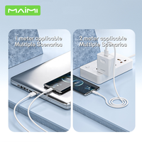 Maimi vente en gros 1m/2m pd 60w téléphone portable 6A câble de charge rapide usb-c type c à type c 65w android chargeur de téléphone portable câble de données