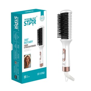 Plancha de pelo rotatoria Winningstar 360 con cepillo cerámico y calentamiento eléctrico PTC para peinar - Product Image 1