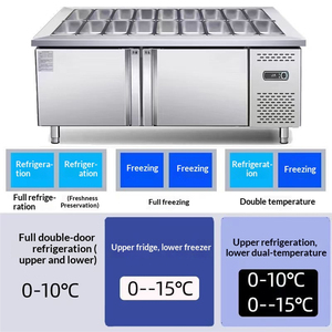 Vetrina refrigerata commerciale per gelati, granita, piatti freddi <span class=keywords><strong>e</strong></span> <span class=keywords><strong>pizza</strong></span>, con funzione di conservazione <span class=keywords><strong>e</strong></span> tavolo operativo - Product Image 5