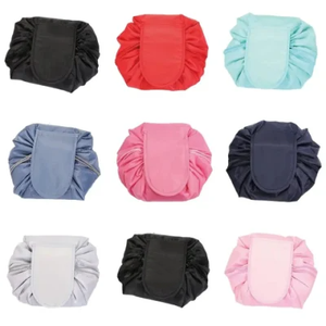 Trousse de Toilette Cosmétique Personnalisée, Organisateur de Voyage Portable Tendance, Sac de Maquillage Noir à Cordon de Serrage de 20 Pouces pour Cadeaux et Usage Quotidien - Product Image 6