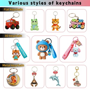 Porte-clés personnalisé en PVC imprimé en 3D, <span class=keywords><strong>dinosaure</strong></span> vert, léger, figurine de dessin animé personnalisée pour cadeaux d'affaires - Product Image 3