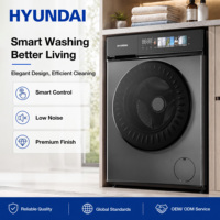 HYUNDAI Commercial Washer 10kg Large Capacity Front Loading Washing Machine Household Washer 1400RPM DD Motor for Home Laundry