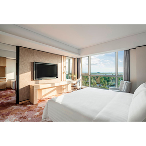 Italian Modern Twin King Size Double <strong>Bed</strong> Solid Wood Frame Hotel Bedroom Furniture Hotel <strong>Guest</strong> Room Supplies for Home Apartment - Product Image 2