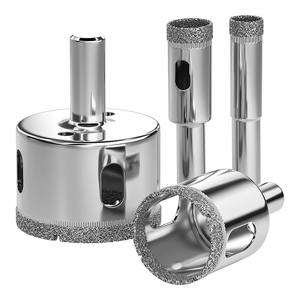 ชุดดอกสว่านเจาะแกนเพชรเคลือบสีเงินสำหรับเจาะหินแก้วเซรามิกหินอ่อนเครื่องมือเจาะรู - Product Image 1