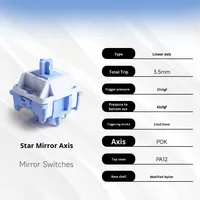 Interrupteurs mécaniques linéaires AKKO Stellar Rose Starlit MX Style 5 broches, 45 pièces, lubrifiés, 375gf, T5/PA12, compatibles Cherry, course totale de 3,8 mm