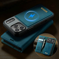 CaseMe Detach Étui de charge sans fil pour iPhone 17 Pro Max Étui arrière en cuir avec portefeuille pour iPhone 17 17 Pro 17 Air Étui pour cartes