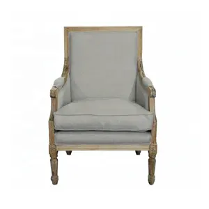 Fransız antika mobilya şezlong masif meşe ahşap koltuk kumaş Relax eğlence lüks sandalye yastık ile geri