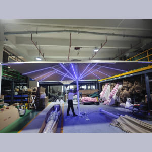 MOJIA 7m/8m Riesiger Freiarm-Sonnenschirm XXL Offset-Terrassenschirm für Außenbereich Markt & Projekte - Product Image 3