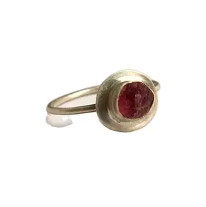 Gemstone <b>Ring</b> 925 Solid Sterling Silver Genuine Natural Ruby Faceted Gemstones Fabulous All <b>Ring</b> Size Pave Setting - Product Image 1