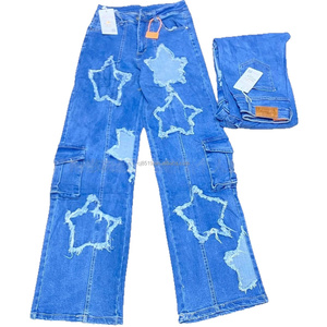 <span class=keywords><strong>Jean</strong></span> cargo décontracté ample et déchiré à jambe droite pour <span class=keywords><strong>femme</strong></span>, grande <span class=keywords><strong>taille</strong></span>, en denim, été 2026 - Product Image 6